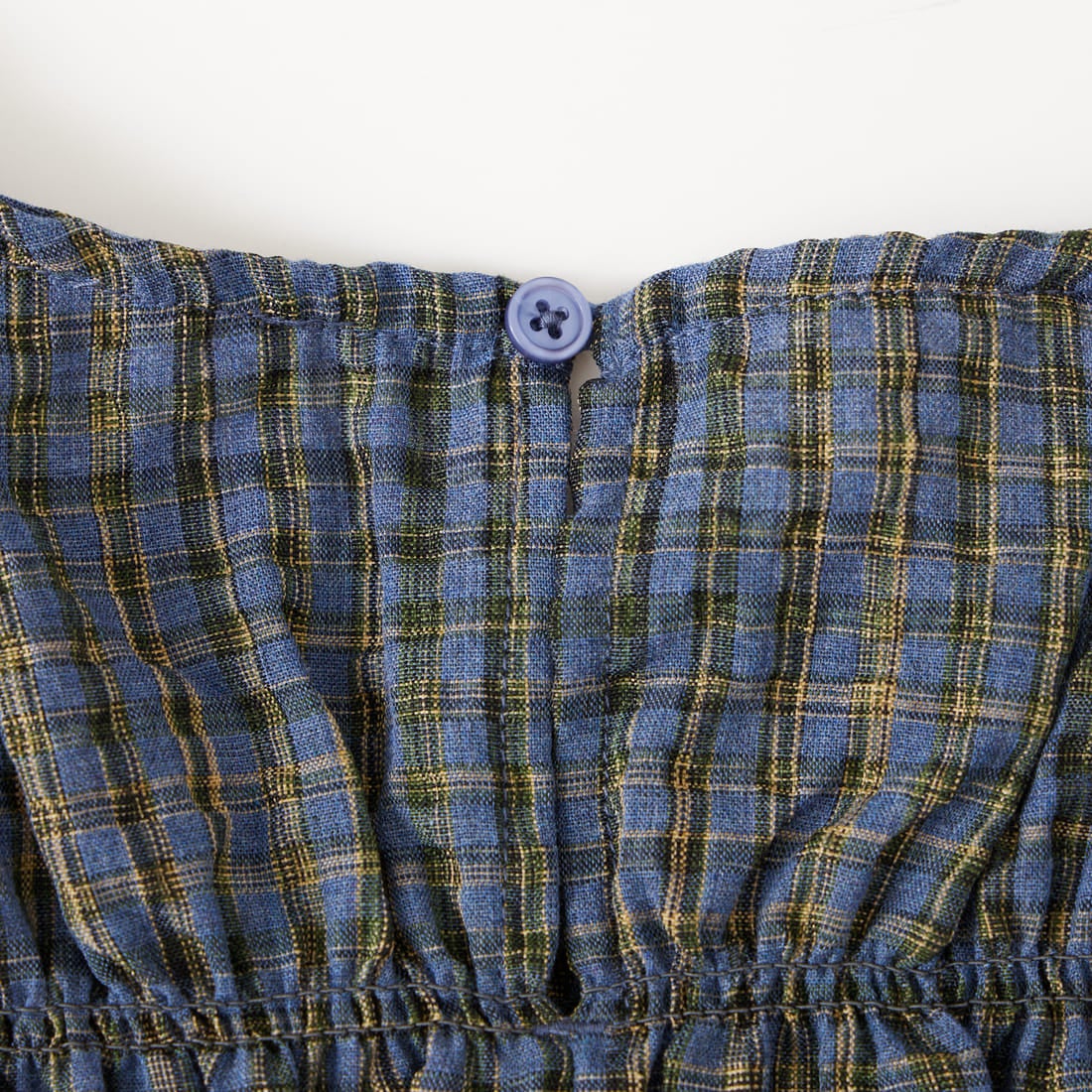 nenom [ネノム] チェックギャザーノースリーブブラウス [NE26322004] 12 BLUE