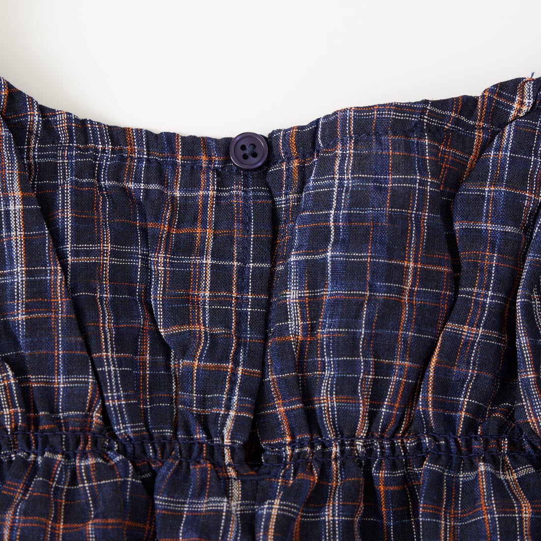 nenom [ネノム] チェックギャザーノースリーブブラウス [NE26322004] 16 NAVY