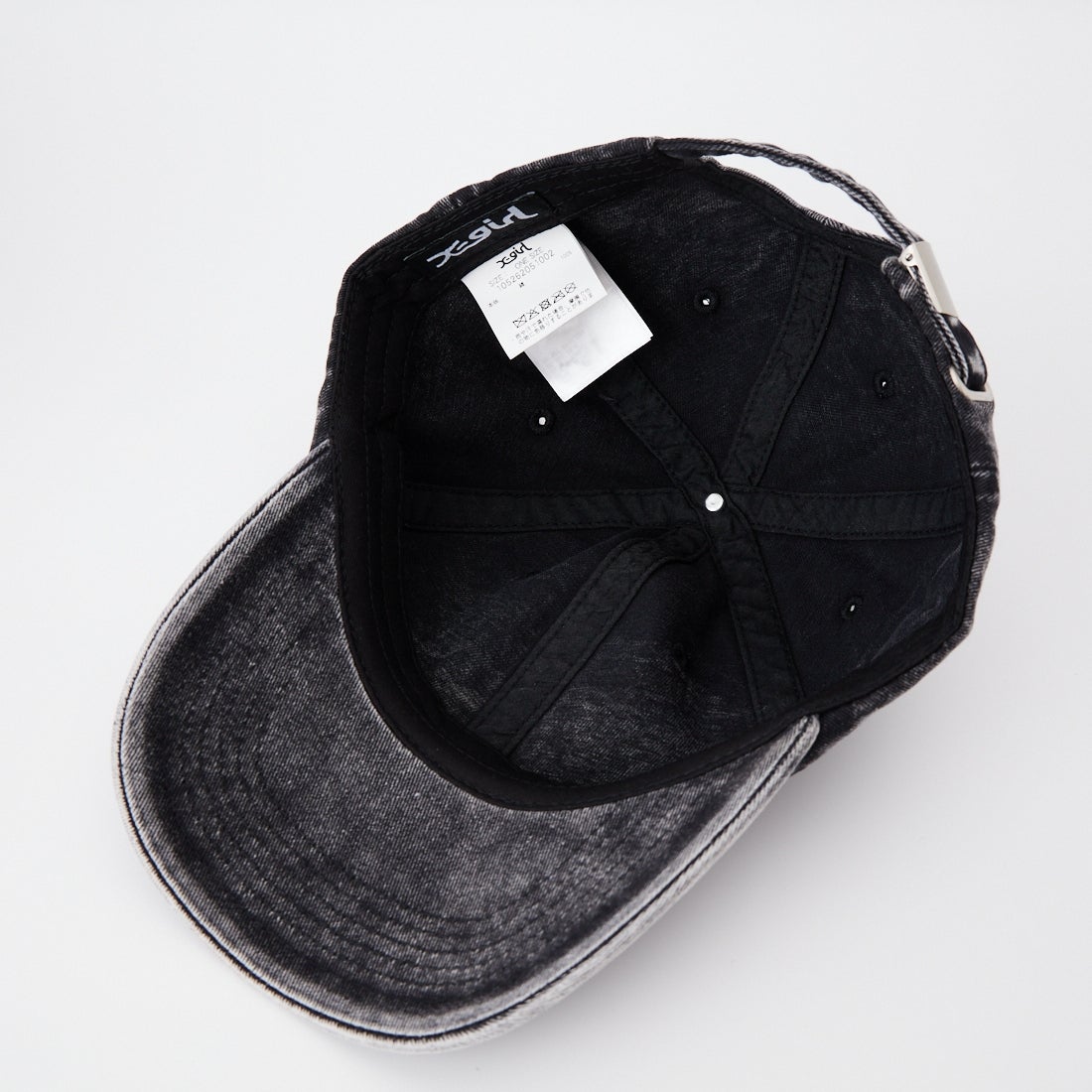 X-girl [エックスガール] ロゴマークスタッズ 6パネルキャップ [105262051002] BLACK