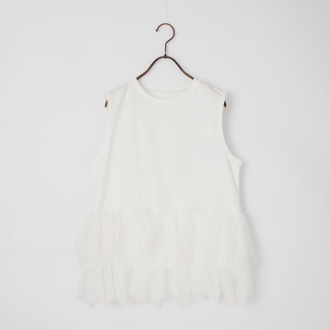 nenom [ネノム] バブルヘム チュールデザインノースリーブTシャツ [NE26612019] 02 OFF