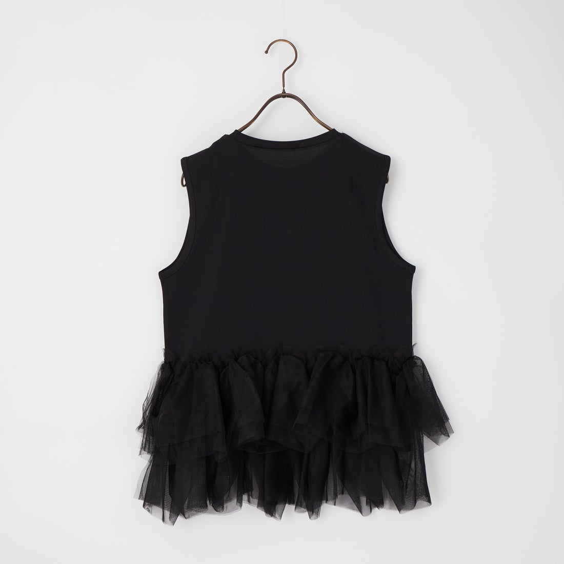 nenom [ネノム] バブルヘム チュールデザインノースリーブTシャツ [NE26612019] 09 BLACK