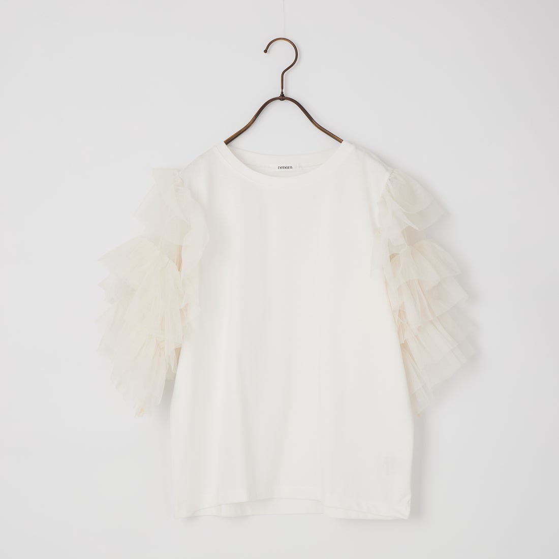 nenom [ネノム] 袖チュールドッキングショートスリーブTシャツ [NE26322006] 02 OFF
