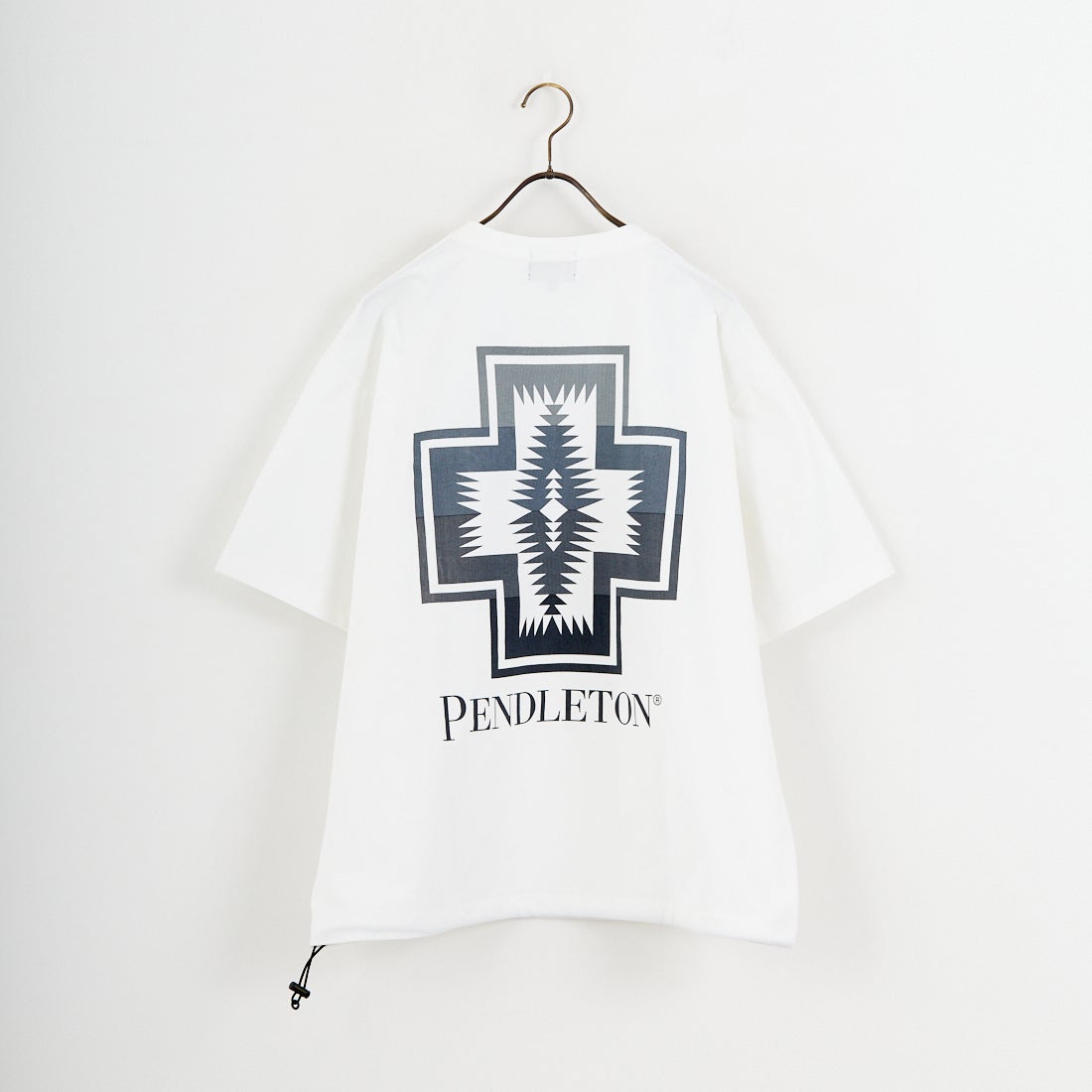 PENDLETON [ペンドルトン] 別注 ドローコード付き ネイティブ柄 バックプリントTシャツ [6275-4207-JF] WHITE
