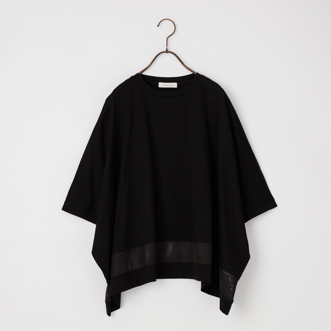 Jf Ready Made [ジェイエフレディメイド] シルケット天竺メッシュTシャツ [3212102] 801 ﾌﾞﾗｯｸ