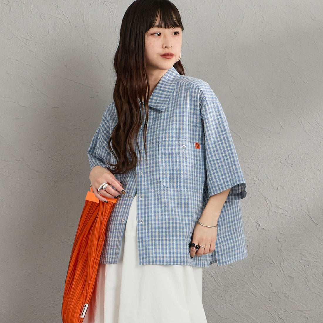 SAX CHK&&モデル身長：150cm 着用サイズ：F&&