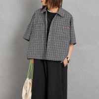 BLACK CHK&&モデル身長：159cm 着用サイズ：F&&