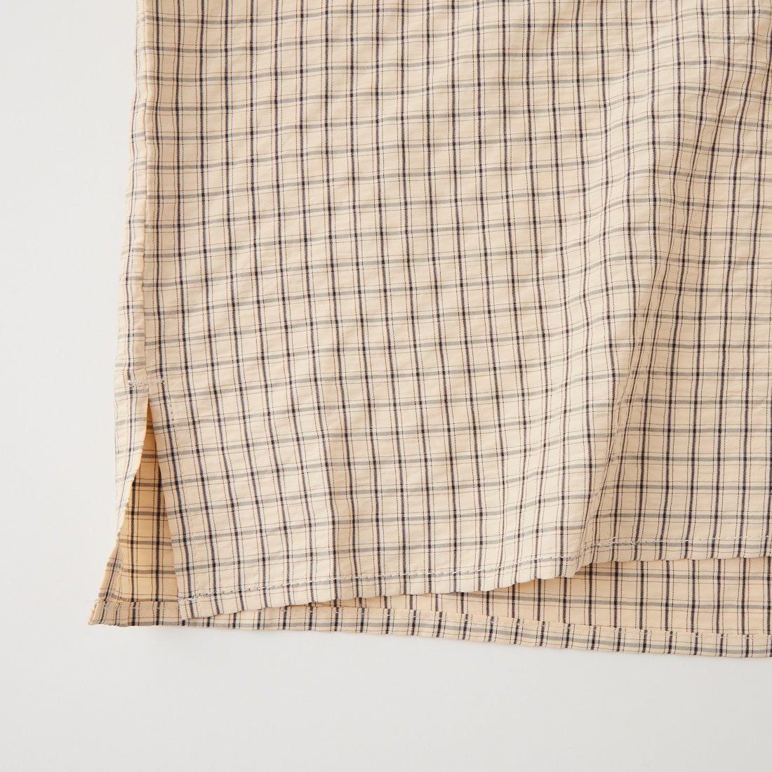 UNIVERSAL OVERALL [ユニバーサルオーバーオール] 別注 ショート丈 ビッグポケットシャツ [U2623157IN-JF] BEIGE CHK