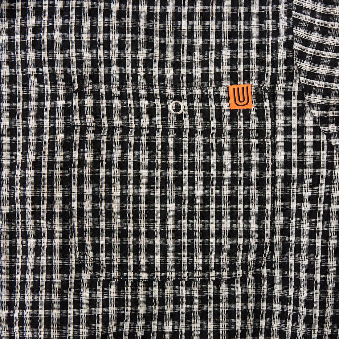 UNIVERSAL OVERALL [ユニバーサルオーバーオール] 別注 ショート丈 ビッグポケットシャツ [U2623157IN-JF] BLACK CHK
