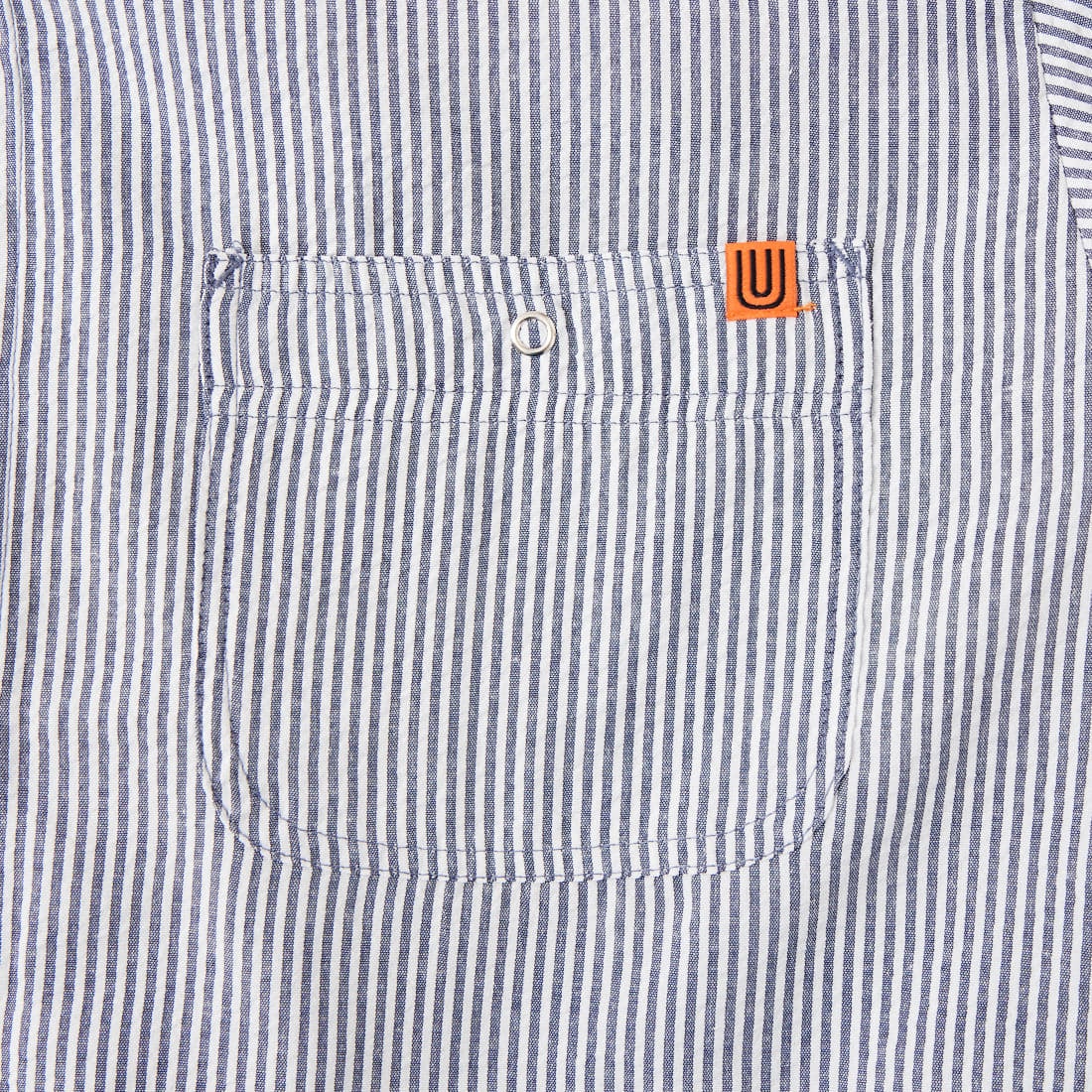 UNIVERSAL OVERALL [ユニバーサルオーバーオール] 別注 ショート丈 ビッグポケットシャツ [U2623157IN-JF] NAVY ST