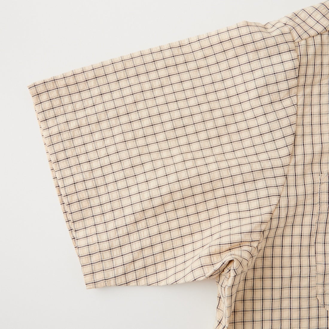 UNIVERSAL OVERALL [ユニバーサルオーバーオール] 別注 ショート丈 ビッグポケットシャツ [U2623157IN-JF] BEIGE CHK