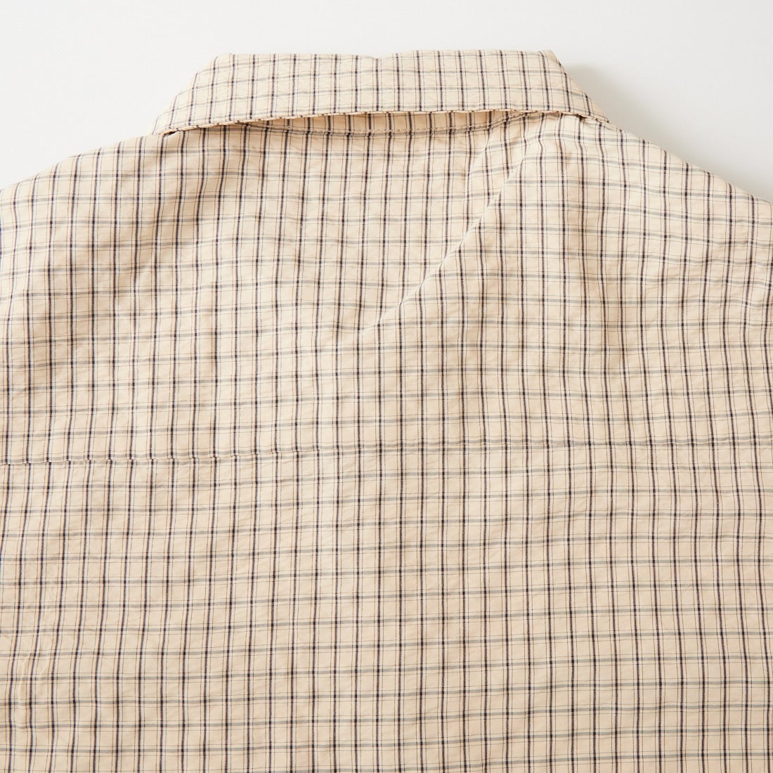 UNIVERSAL OVERALL [ユニバーサルオーバーオール] 別注 ショート丈 ビッグポケットシャツ [U2623157IN-JF] BEIGE CHK