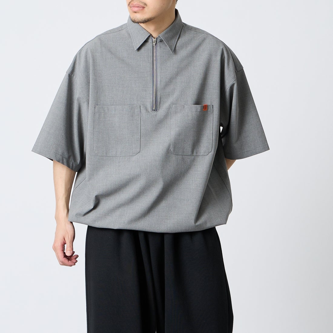 LT.GRAY&&モデル身長：168cm 着用サイズ：M&&