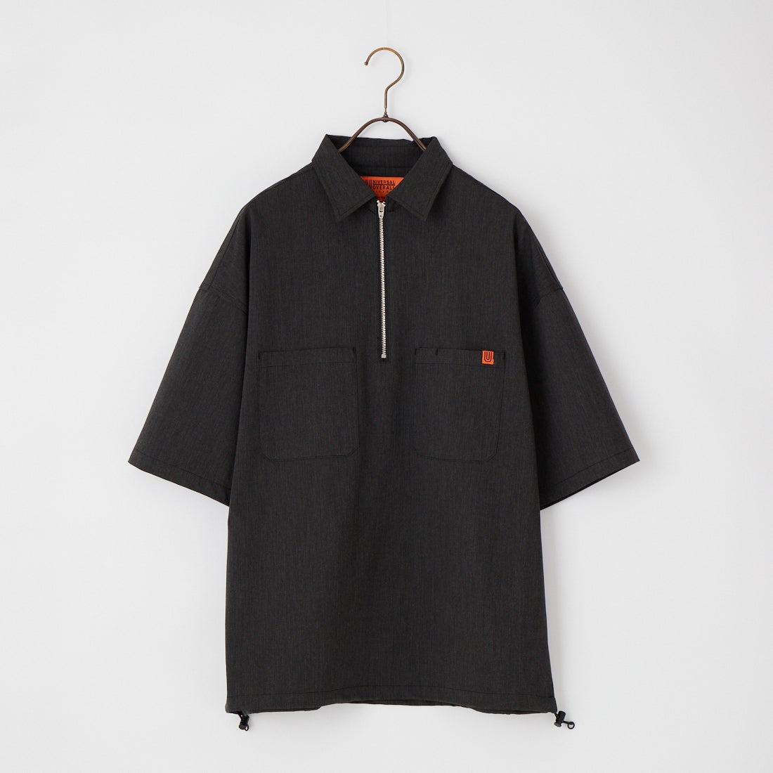 UNIVERSAL OVERALL [ユニバーサルオーバーオール] 別注 ハーフジップシャツ [U2611120IN-JF] CHARCOAL