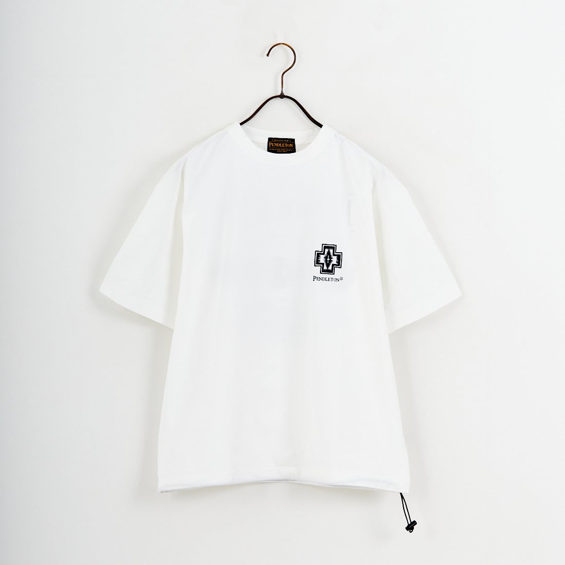 PENDLETON [ペンドルトン] 別注 ドローコード付き ヒストリーロゴ バックプリントTシャツ [6275-4208-JF] WHITE