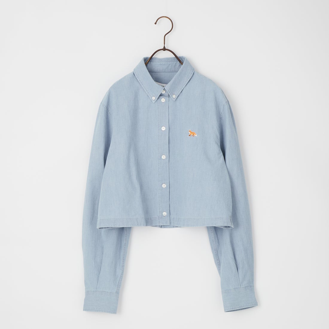 メゾンキツネ パールボタン カフス paris シャツ MAISON KITSUNE [メゾン キツネ] ベイビー フォックス クロップド