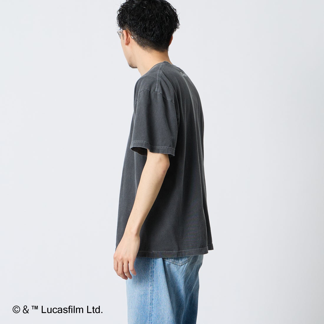 GOOD ROCK SPEED [グッドロックスピード] 別注 / STAR WARS / プリントTシャツ [INTN-073-JF] CHARCOAL &&モデル身長：168cm 着用サイズ：L&&