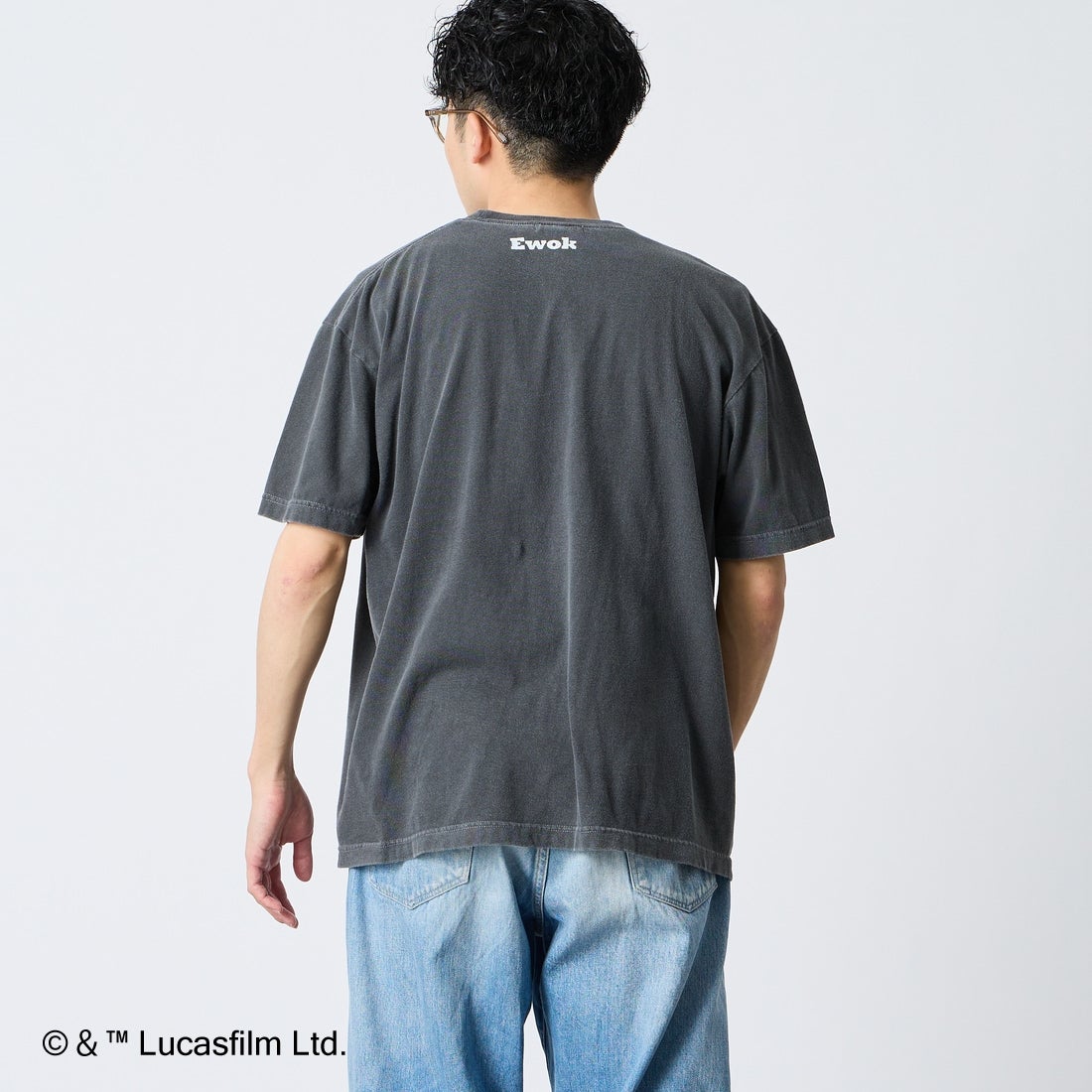 GOOD ROCK SPEED [グッドロックスピード] 別注 / STAR WARS / プリントTシャツ [INTN-073-JF] CHARCOAL &&モデル身長：168cm 着用サイズ：L&&