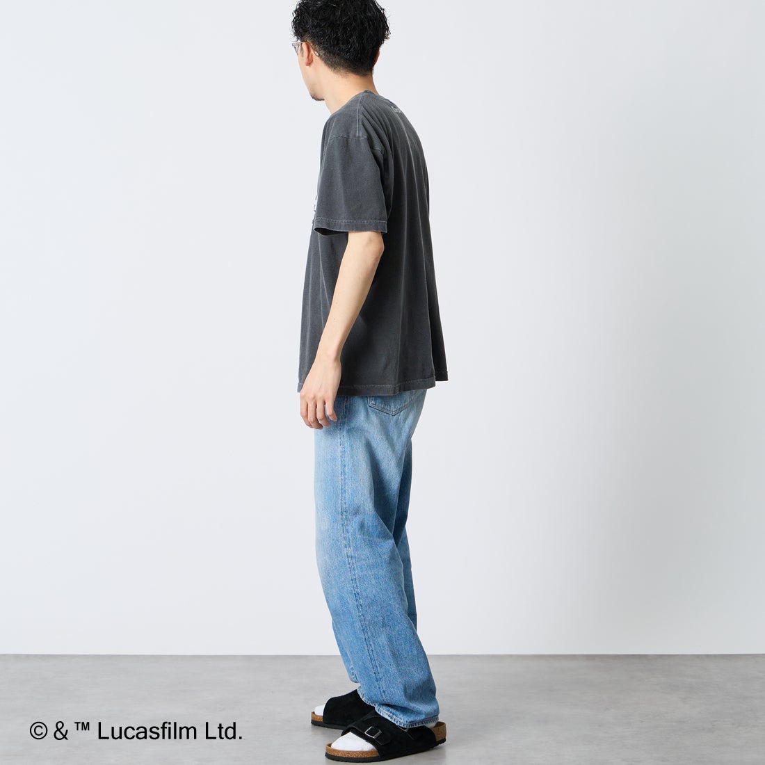 GOOD ROCK SPEED [グッドロックスピード] 別注 / STAR WARS / プリントTシャツ [INTN-073-JF] CHARCOAL &&モデル身長：168cm 着用サイズ：L&&