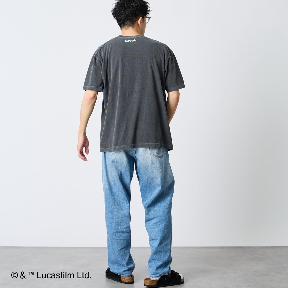 GOOD ROCK SPEED [グッドロックスピード] 別注 / STAR WARS / プリントTシャツ [INTN-073-JF] CHARCOAL &&モデル身長：168cm 着用サイズ：L&&