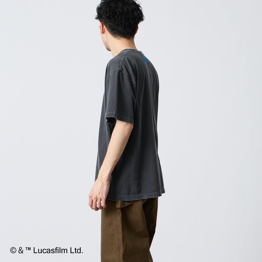 GOOD ROCK SPEED [グッドロックスピード] 別注 / STAR WARS / プリントTシャツ [INTN-074-JF] CHARCOAL &&モデル身長：168cm 着用サイズ：L&&