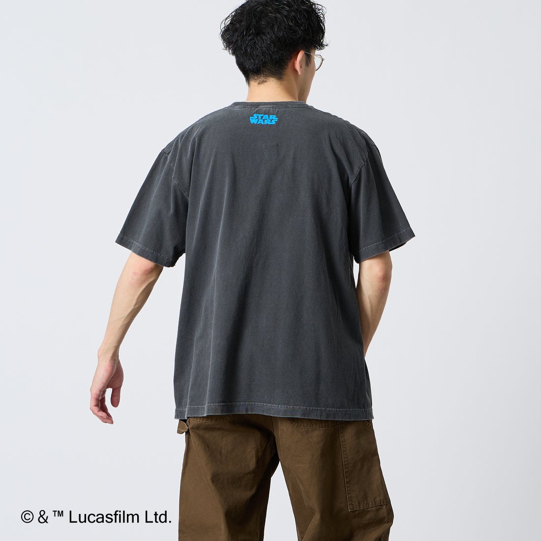GOOD ROCK SPEED [グッドロックスピード] 別注 / STAR WARS / プリントTシャツ [INTN-074-JF] CHARCOAL &&モデル身長：168cm 着用サイズ：L&&