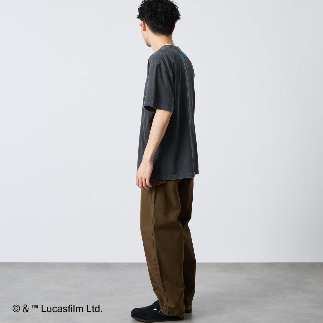 GOOD ROCK SPEED [グッドロックスピード] 別注 / STAR WARS / プリントTシャツ [INTN-074-JF] CHARCOAL &&モデル身長：168cm 着用サイズ：L&&