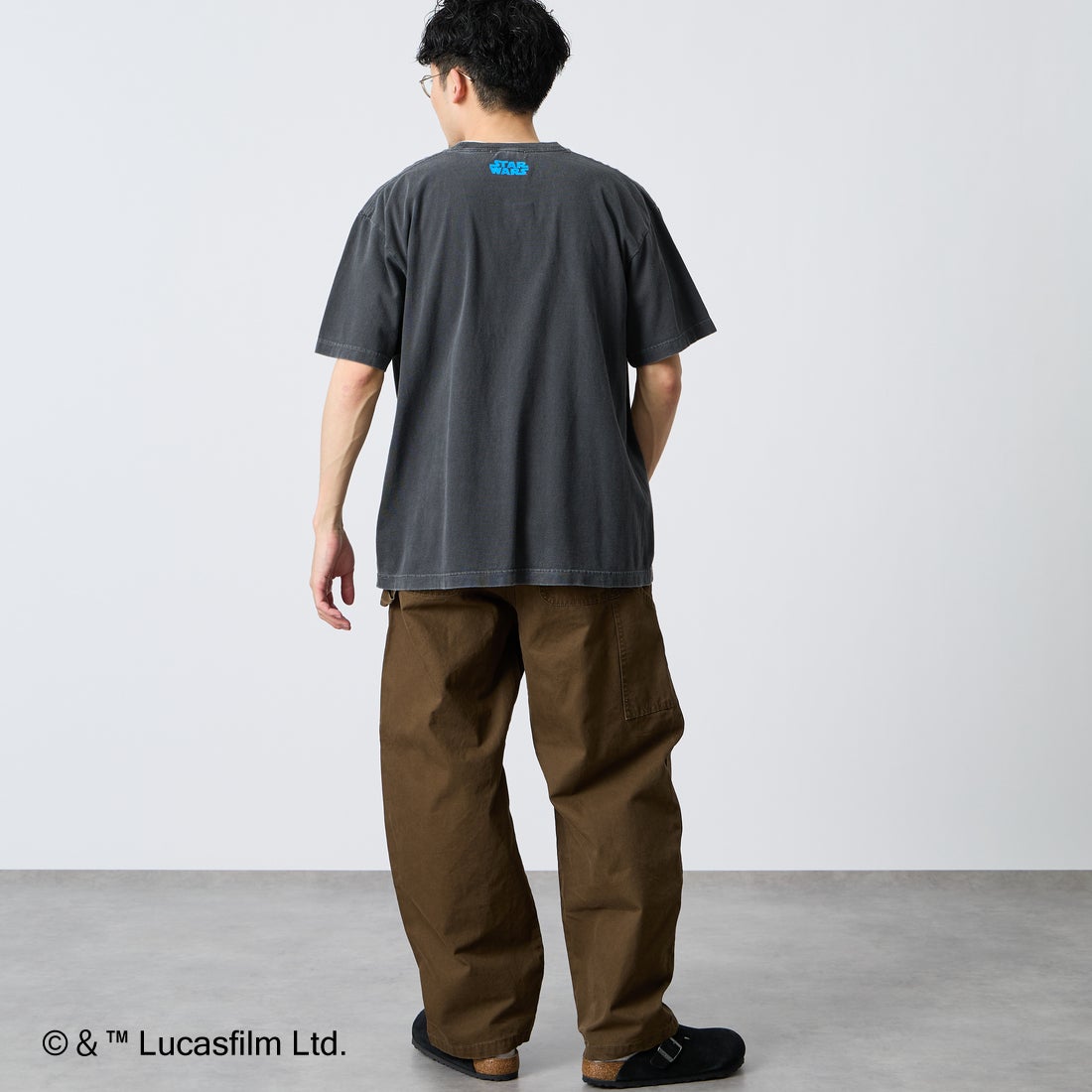 GOOD ROCK SPEED [グッドロックスピード] 別注 / STAR WARS / プリントTシャツ [INTN-074-JF] CHARCOAL &&モデル身長：168cm 着用サイズ：L&&