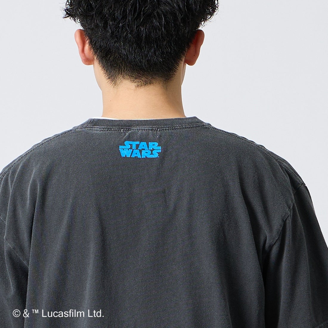 GOOD ROCK SPEED [グッドロックスピード] 別注 / STAR WARS / プリントTシャツ [INTN-074-JF] CHARCOAL &&モデル身長：168cm 着用サイズ：L&&