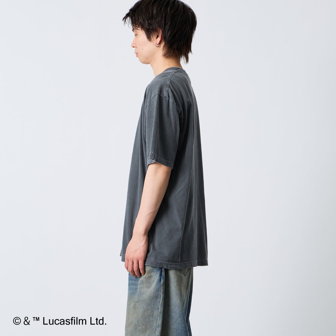GOOD ROCK SPEED [グッドロックスピード] 別注 / STAR WARS / プリントTシャツ [INTN-075-JF] CHARCOAL &&モデル身長：177cm 着用サイズ：XL&&