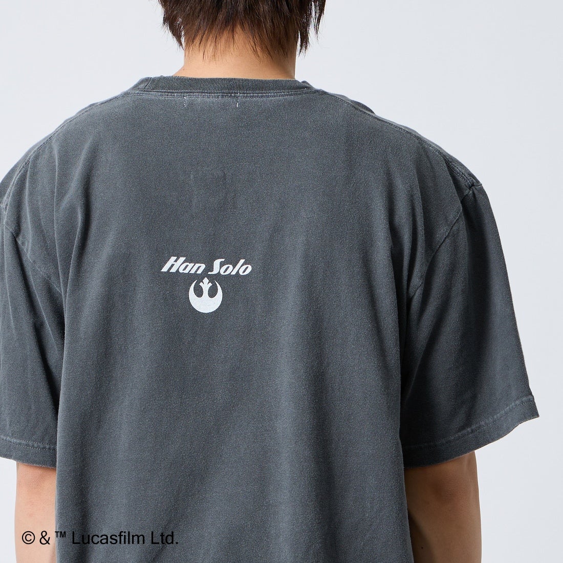 GOOD ROCK SPEED [グッドロックスピード] 別注 / STAR WARS / プリントTシャツ [INTN-075-JF] CHARCOAL &&モデル身長：177cm 着用サイズ：XL&&