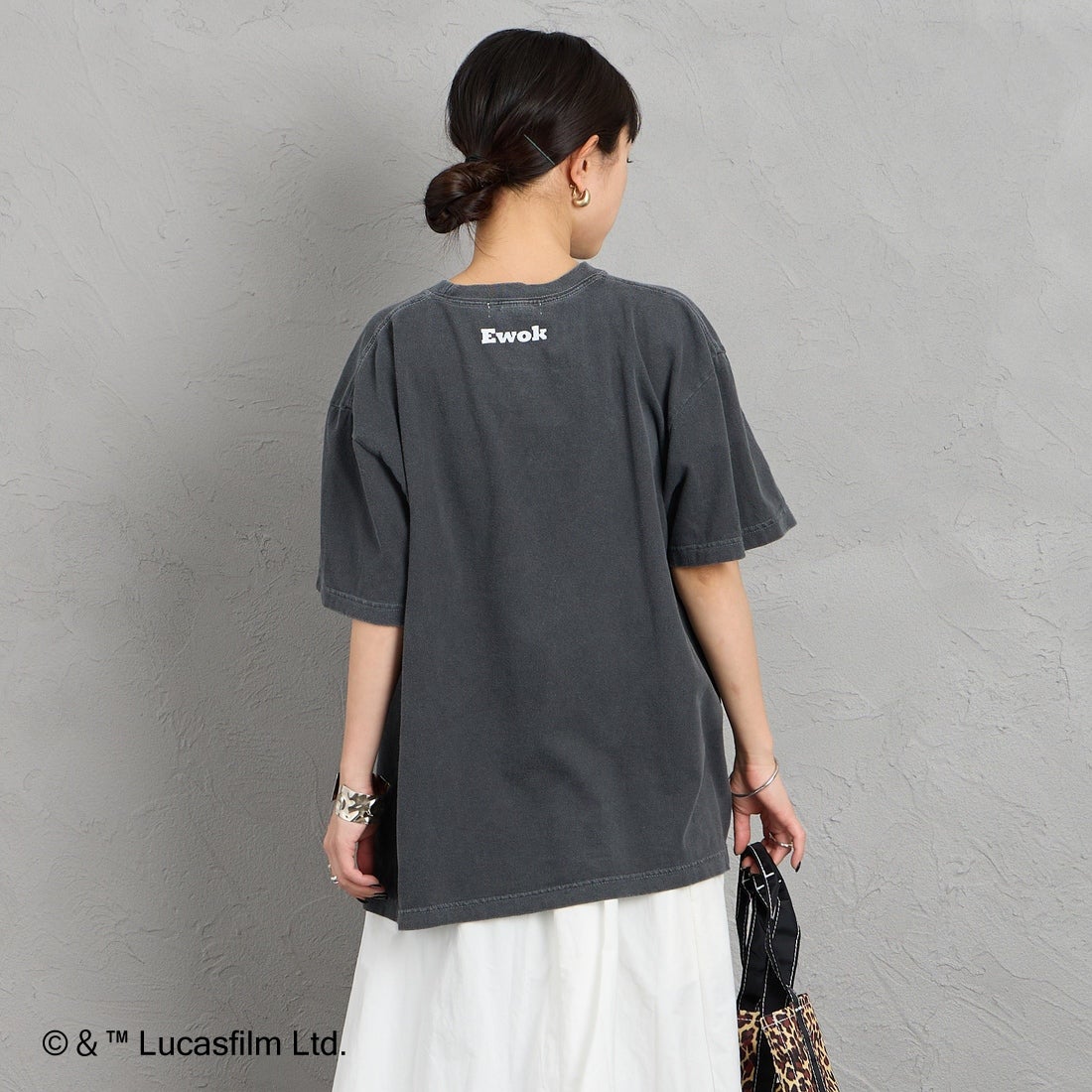 GOOD ROCK SPEED [グッドロックスピード] 別注 / STAR WARS / プリントTシャツ [INTN-073-JF] CHARCOAL &&モデル身長：150cm 着用サイズ：M&&