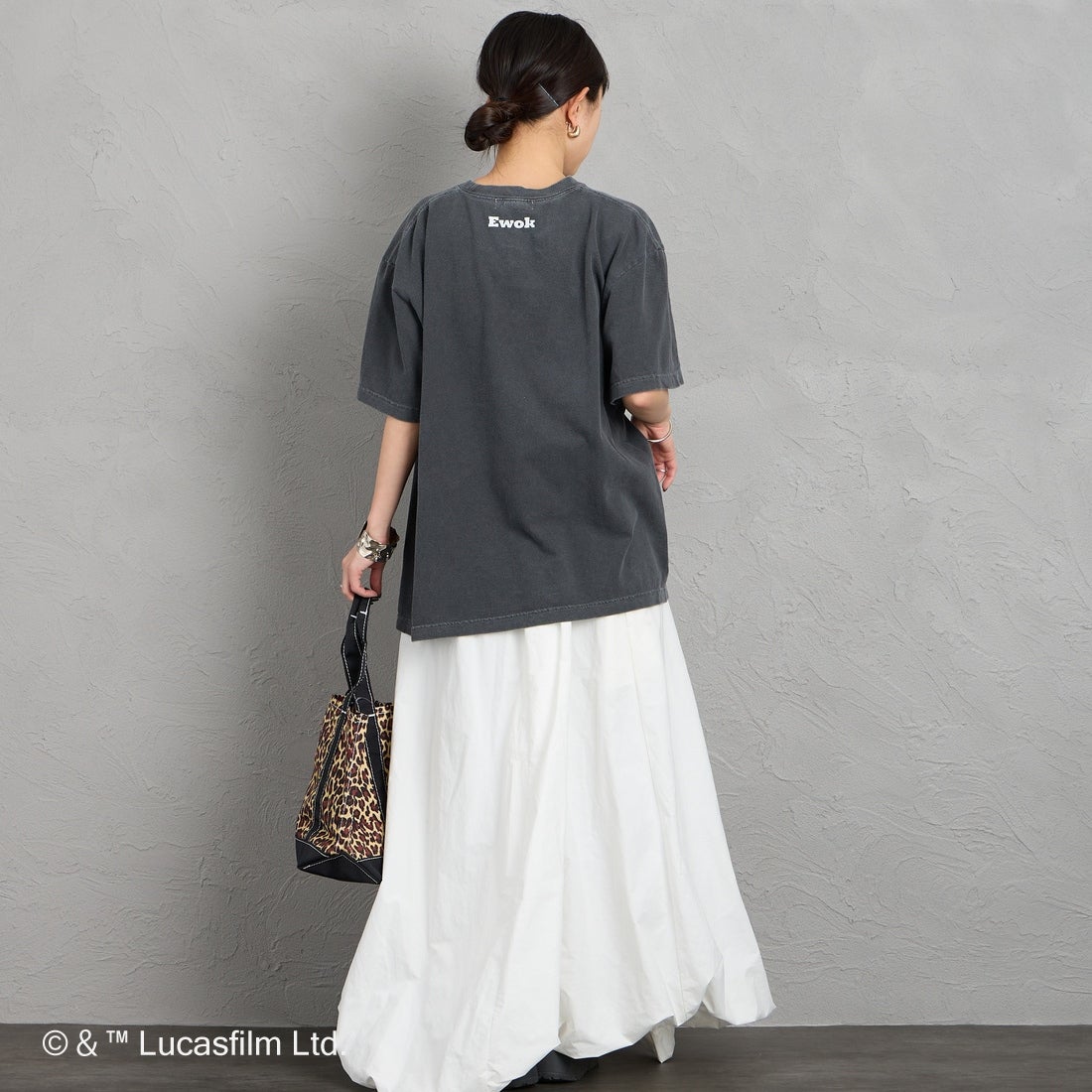 GOOD ROCK SPEED [グッドロックスピード] 別注 / STAR WARS / プリントTシャツ [INTN-073-JF] CHARCOAL &&モデル身長：150cm 着用サイズ：M&&