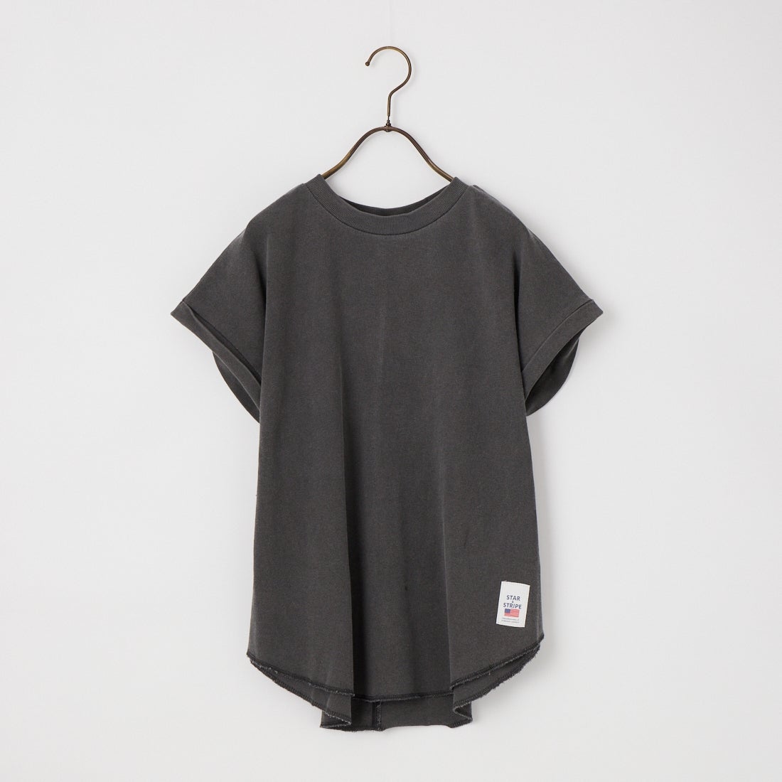 STAR&STRIPE [スターアンドストライプ] 別注 カットオフ ラウンドヘム ロールアップTシャツ [SSMD-213-JF] ANTHRACITE