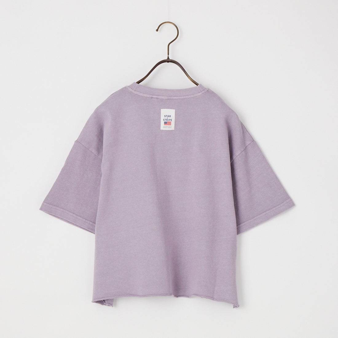 STAR&STRIPE [スターアンドストライプ] 別注 カットオフ ショート丈ワイドシルエットTシャツ [SSMD-095-JF] LAVENDER