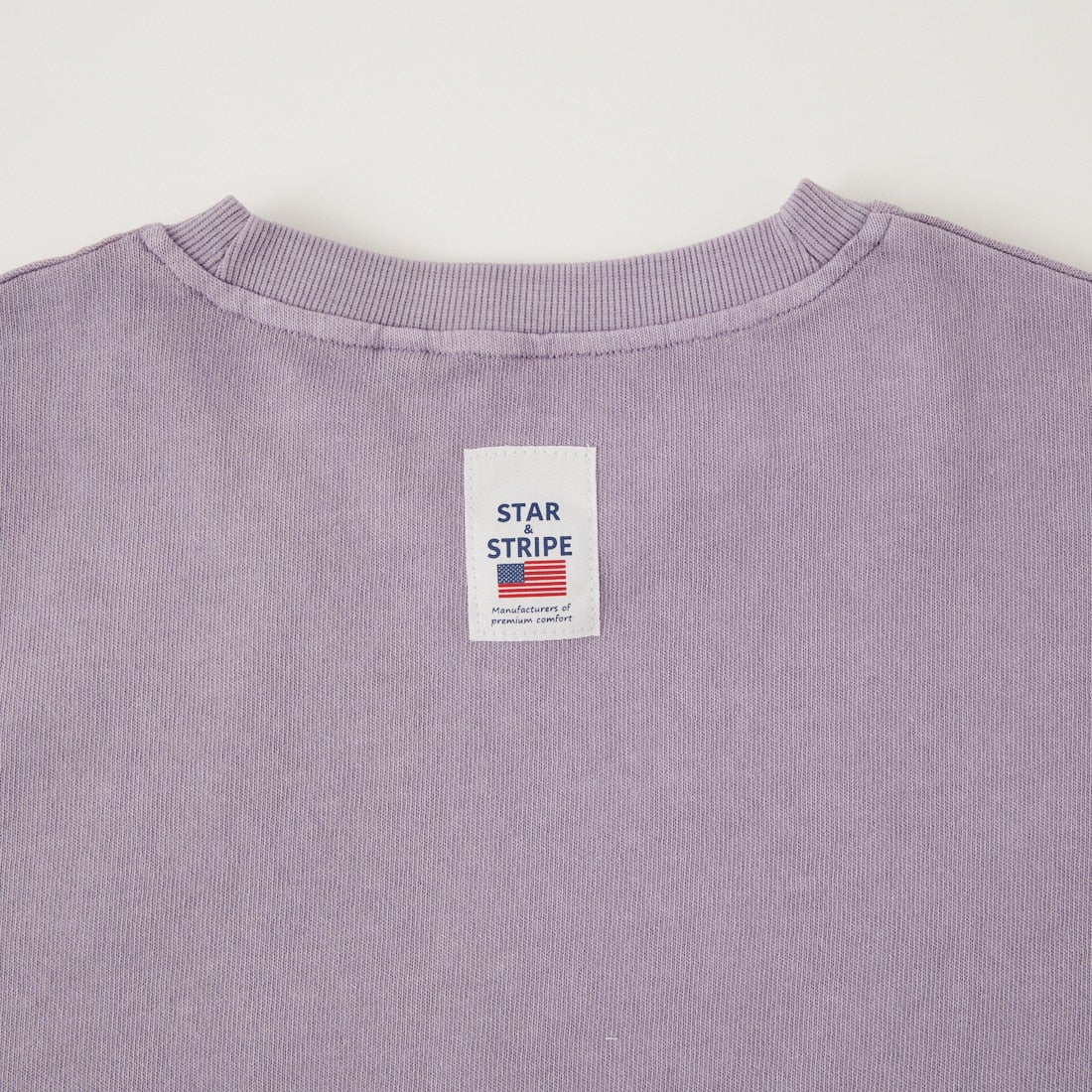 STAR&STRIPE [スターアンドストライプ] 別注 カットオフ ショート丈ワイドシルエットTシャツ [SSMD-095-JF] LAVENDER