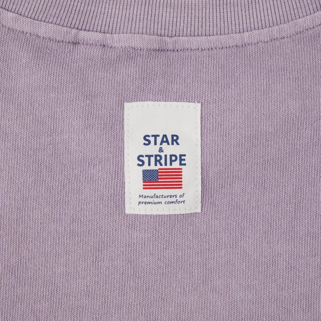 STAR&STRIPE [スターアンドストライプ] 別注 カットオフ ショート丈ワイドシルエットTシャツ [SSMD-095-JF] LAVENDER