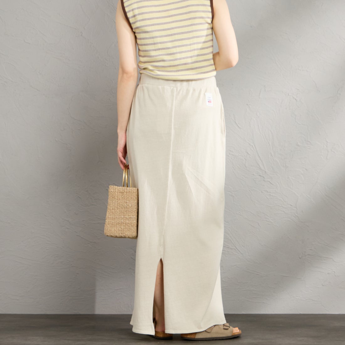 STAR&STRIPE [スターアンドストライプ] 別注 カットオフ マキシ丈フレアスカート [SSMD-197-JF] HARBOR MIS &&モデル身長：158cm 着用サイズ：F&&