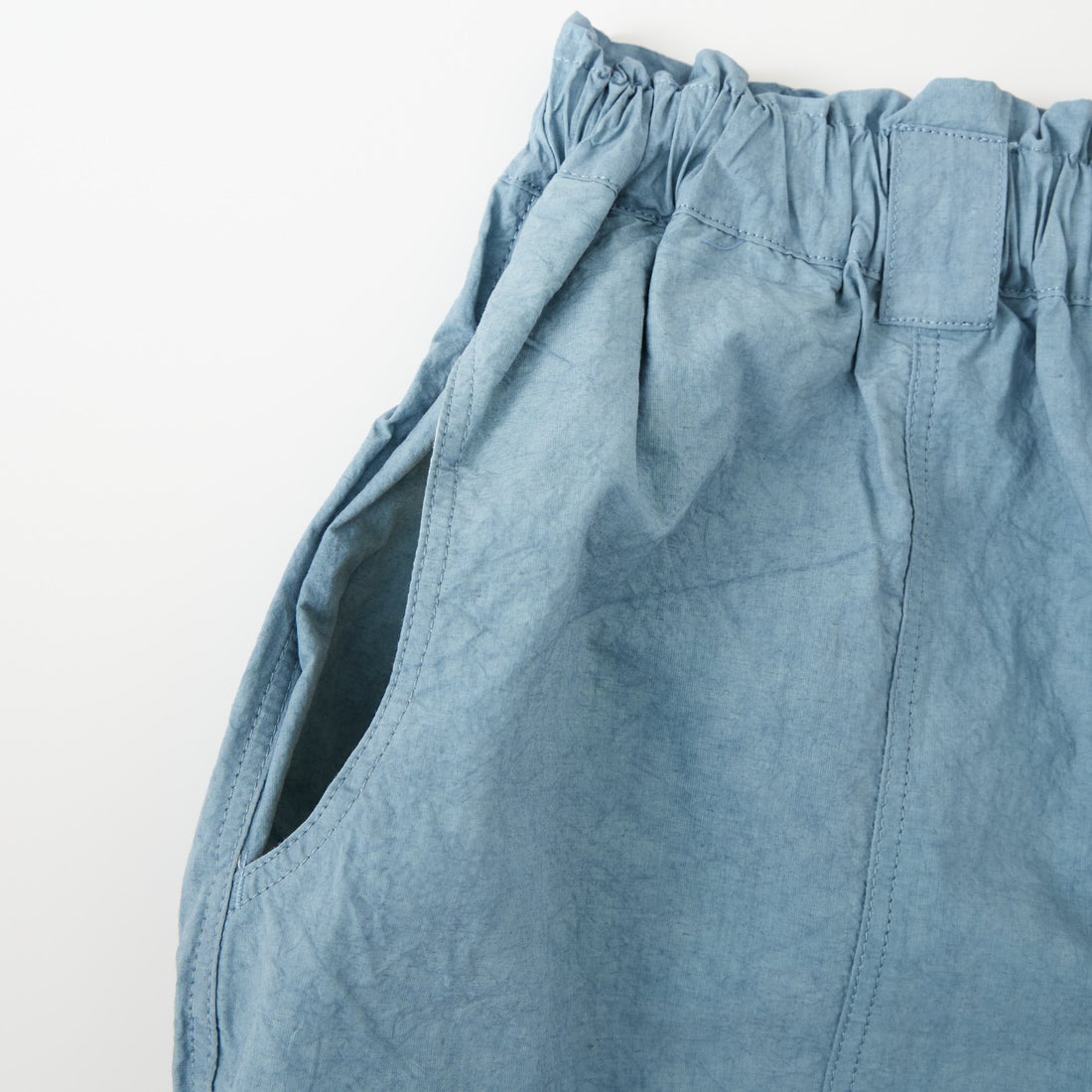 tumugu: [ツムグ] コットンリネンタイプライターファナージュパンツ [TB26128] 72 LT.BLUE