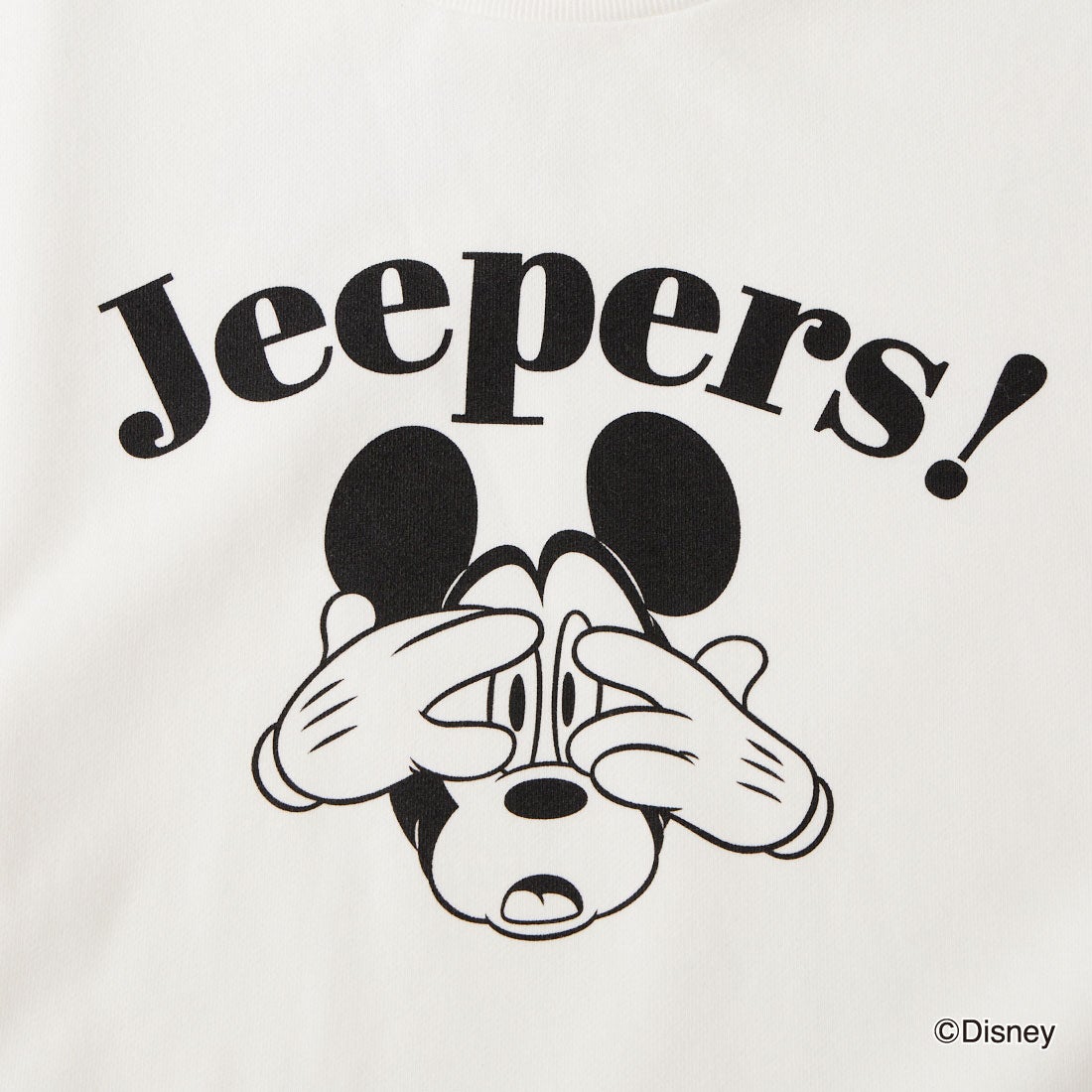 +81 BRANCA [ハチイチブランカ] MICKEY MOUSE/サイドジップショートスリーブTシャツ [81B-26SS-CS10] WHITE