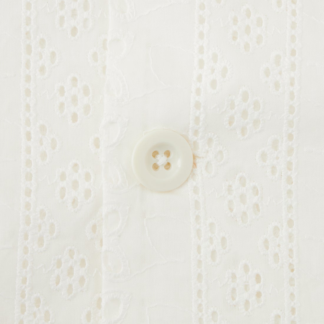 Vincent et Mireille [ヴァンソン エ ミレイユ] カットワークレースオープンカラーシャツ [VM261HB11032] 01 WHITE