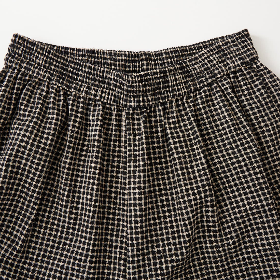 WILLFULLY [ウィルフリー] ボリュームワイドシャーリングチェックパンツ [2611-PT-06] BLACK