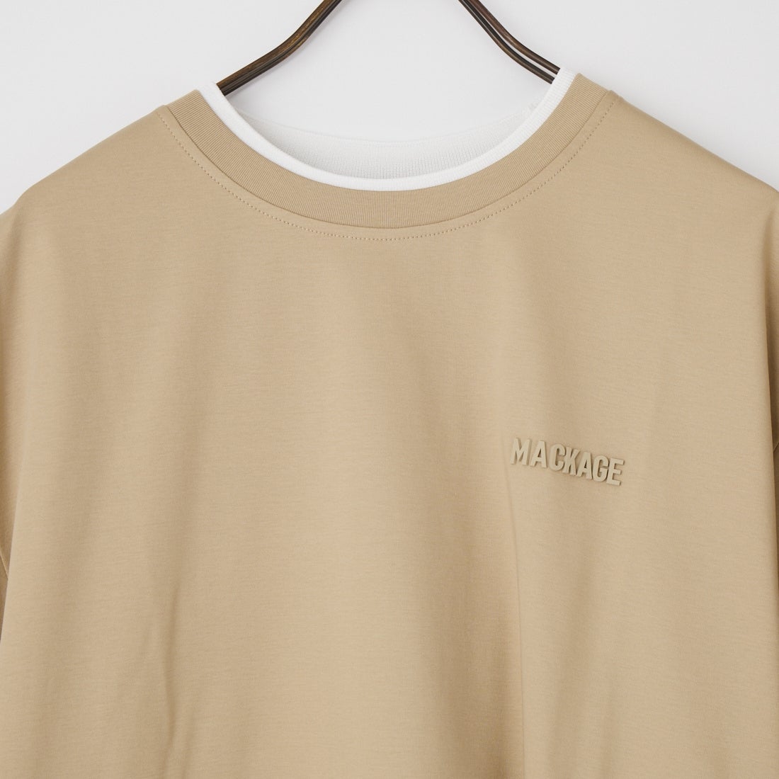 MACKAGE [マッカージュ] MNV ダブルクルーネックTシャツ [10861707] TAUPE-WHIT