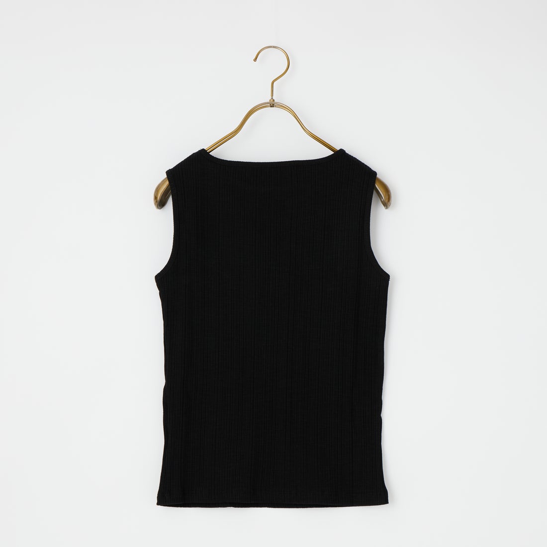 Jeans Factory Clothes [ジーンズファクトリークローズ] ボートネックノースリーブリブTシャツ [JFS-C092] BLACK