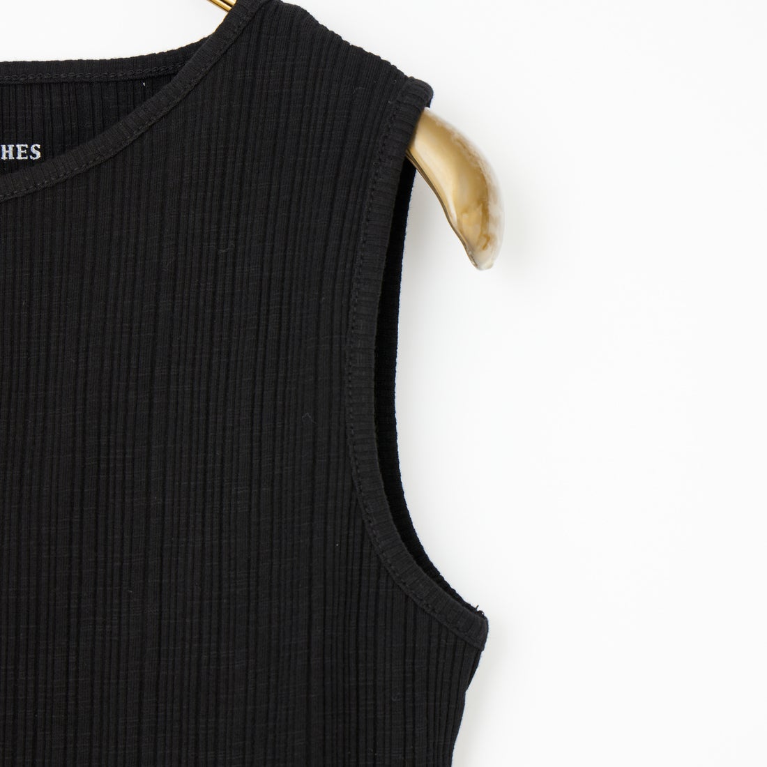 Jeans Factory Clothes [ジーンズファクトリークローズ] ボートネックノースリーブリブTシャツ [JFS-C092] BLACK