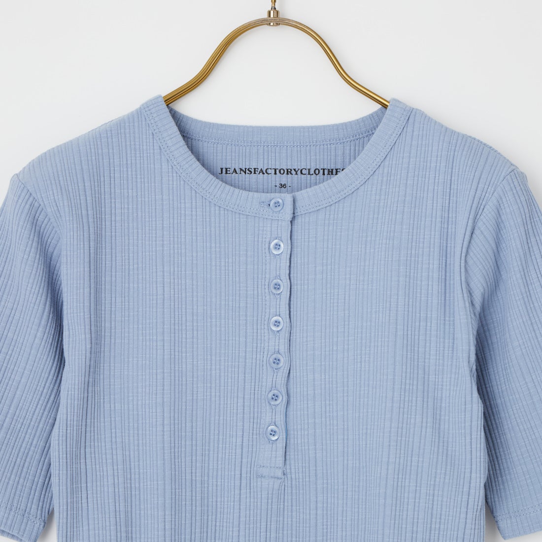 Jeans Factory Clothes [ジーンズファクトリークローズ] ヘンリーネックリブTシャツ [JFS-C091] SAX