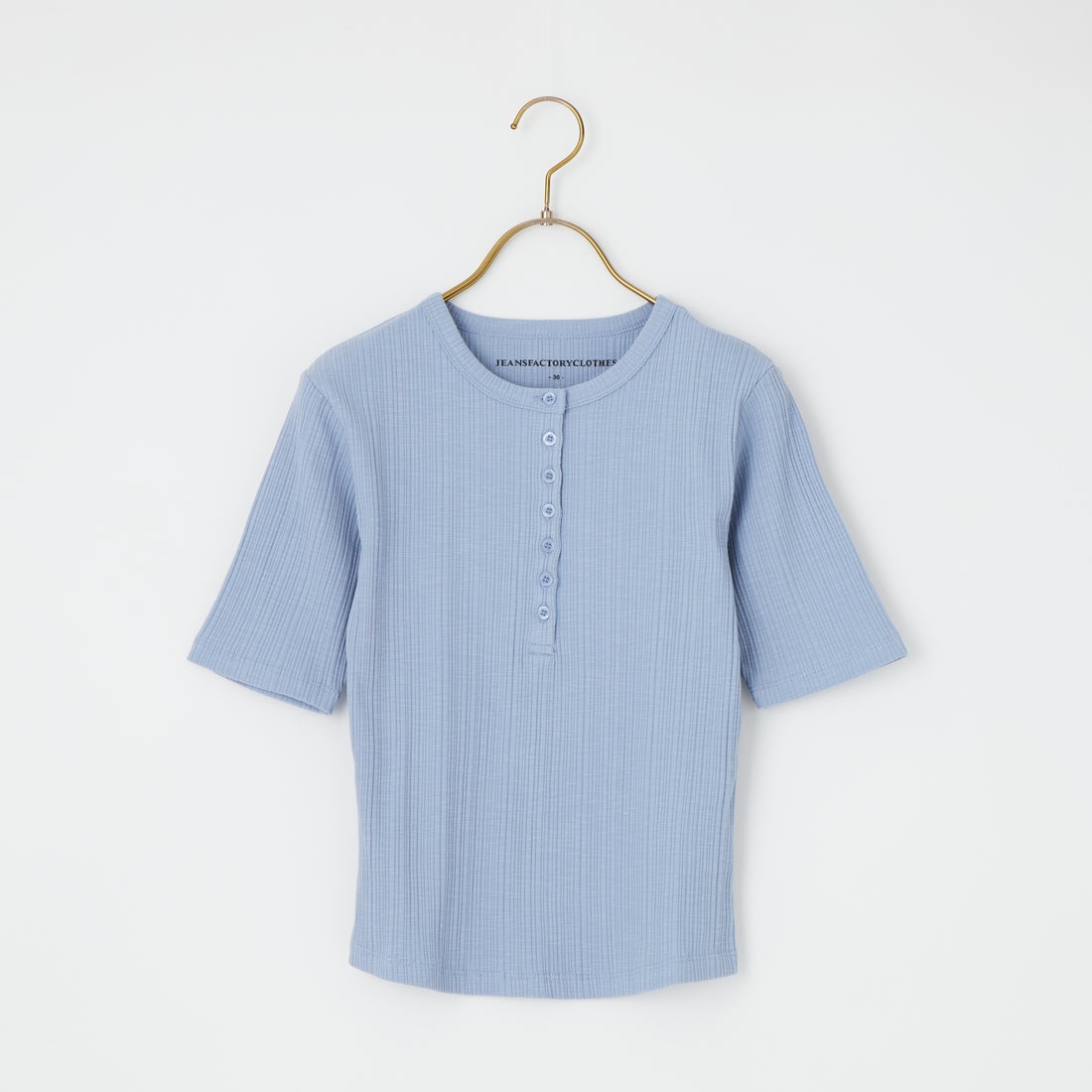 Jeans Factory Clothes [ジーンズファクトリークローズ] ヘンリーネックリブTシャツ [JFS-C091] SAX