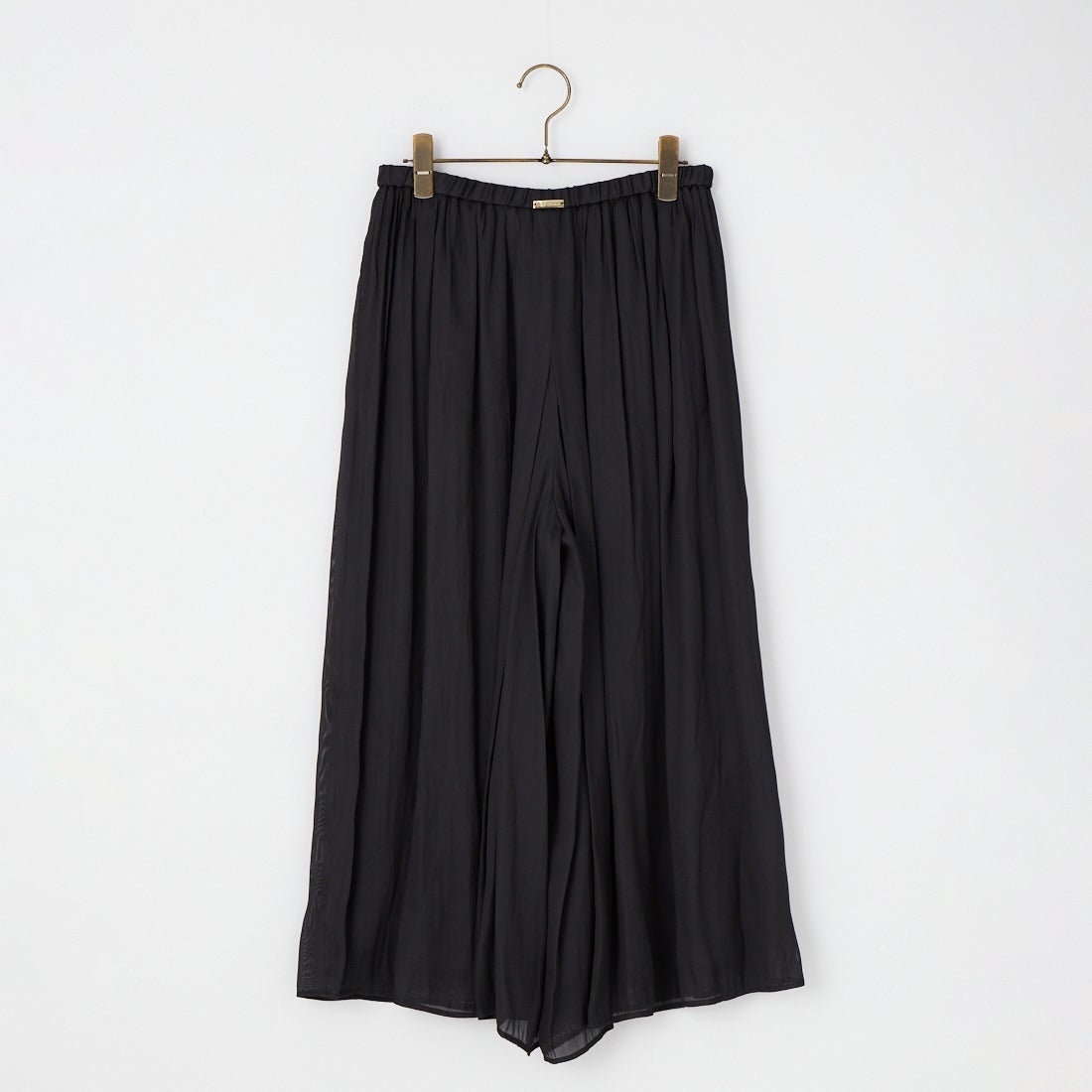 ...& DEAR [アンドディアー] エアリーメッシュギャザースカンツ [R-1713] 040 ﾌﾞﾗｯｸ