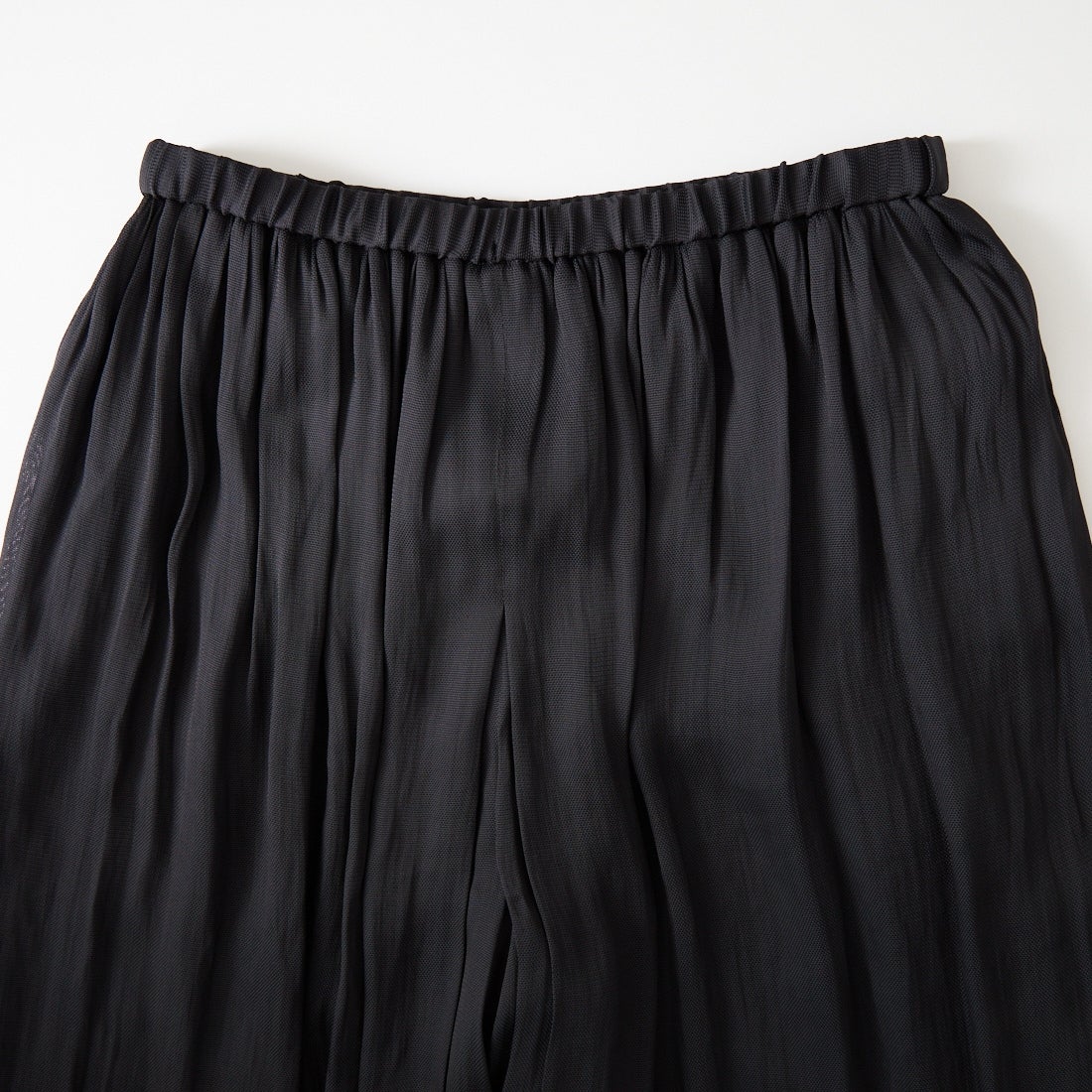 ...& DEAR [アンドディアー] エアリーメッシュギャザースカンツ [R-1713] 040 ﾌﾞﾗｯｸ