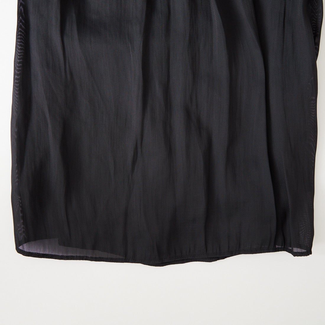 ...& DEAR [アンドディアー] エアリーメッシュギャザースカンツ [R-1713] 040 ﾌﾞﾗｯｸ