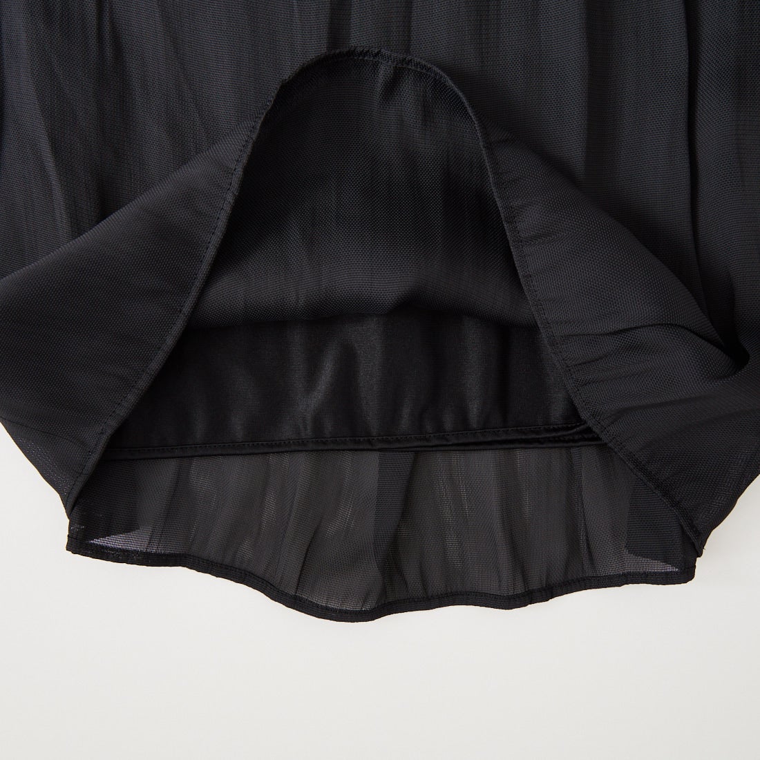 ...& DEAR [アンドディアー] エアリーメッシュギャザースカンツ [R-1713] 040 ﾌﾞﾗｯｸ